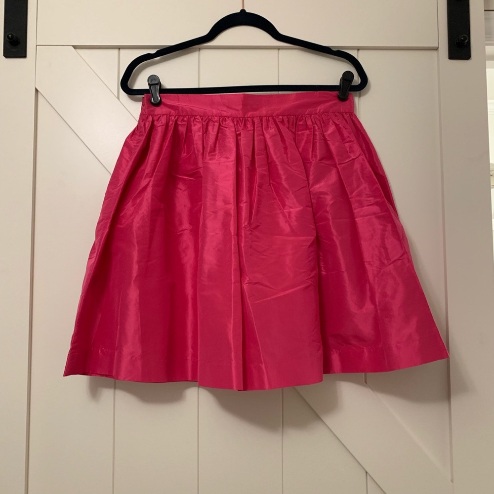Hot Pink Silk Mini Skirt by Party Skirts